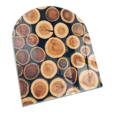 Sklo před krbovou vložku Krabice s řezaným dřevem