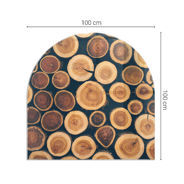 Sklo před krbovou vložku Krabice s řezaným dřevem