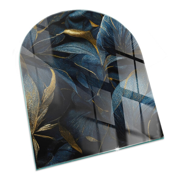 Nehořlavá podložka pod kamna Elegantní listy v textuře