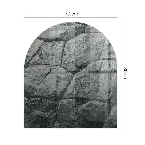 Sklo před krbovou vložku Vzor z přírodního kamene