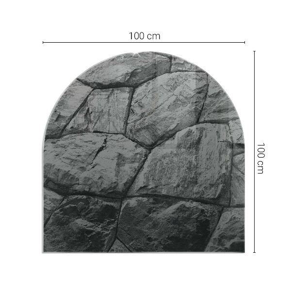 Sklo před krbovou vložku Vzor z přírodního kamene