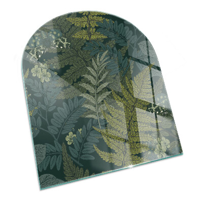 Nehořlavá podložka pod kamna Rostlinné motivy s motýly