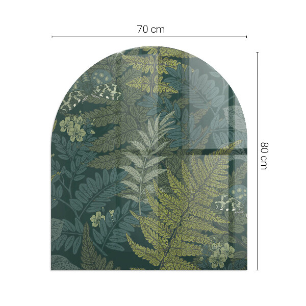 Nehořlavá podložka pod kamna Rostlinné motivy s motýly