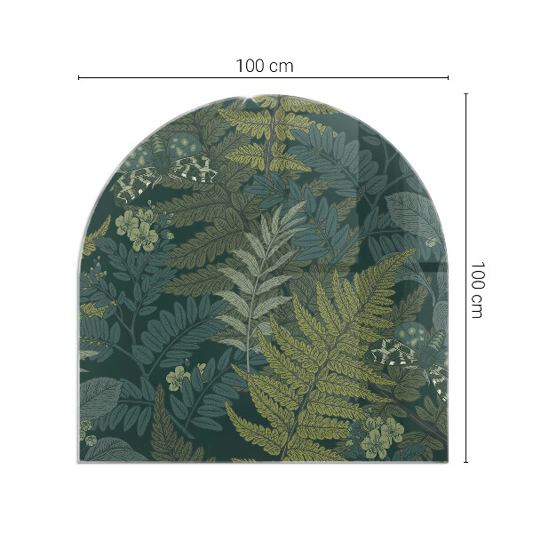 Nehořlavá podložka pod kamna Rostlinné motivy s motýly