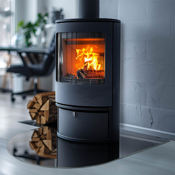 Nehořlavá podložka pod kamna Barva Černá