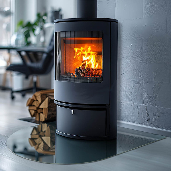 Sklo před krbovou vložku Barva moře