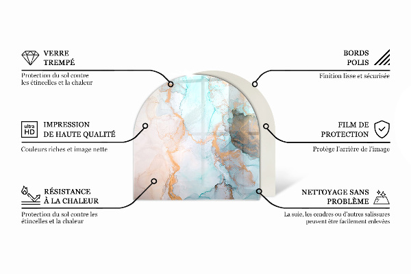 Sklo před krbovou vložku Barva růžová