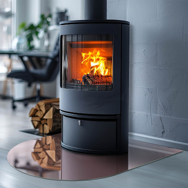 Sklo před krbovou vložku Barva růžová