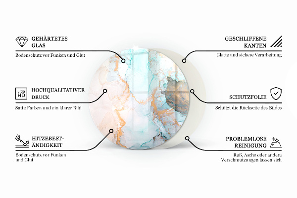 Kulaté sklo pod krbová kamna Trojrozměrná geometrie
