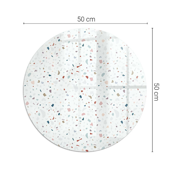 Kulatá podložka pod krbová kamna Vzor s malými tvary
