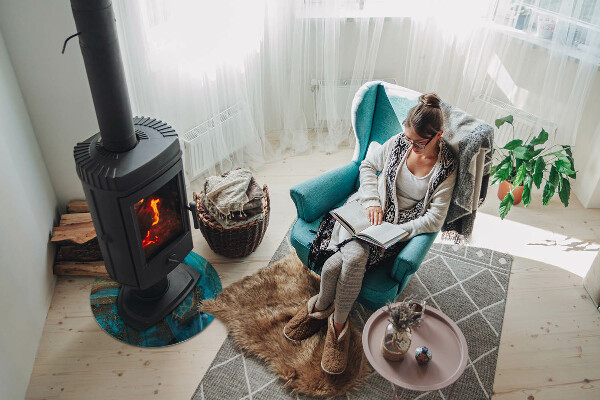 Kulaté sklo pod krbová kamna Abstraktní organický vzor