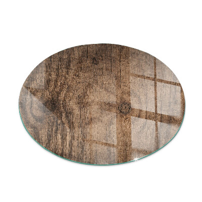 Kulaté sklo pod krbová kamna Přírodní dřevěný vzor