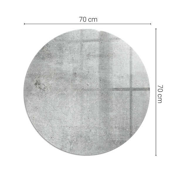 Kulaté sklo pod krbová kamna Textura surového betonu