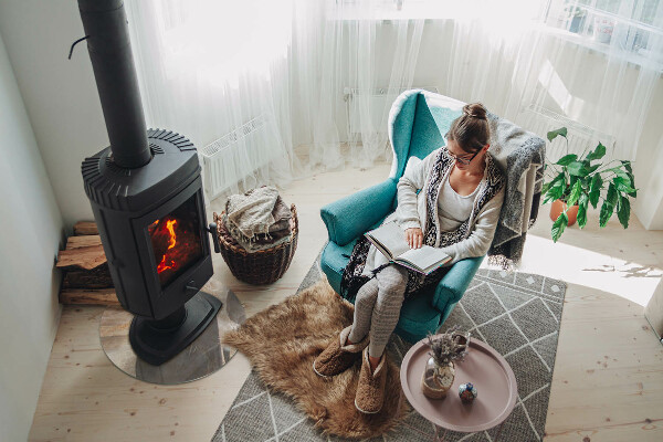 Kulatá podložka pod krbová kamna Vzor z přírodního kamene