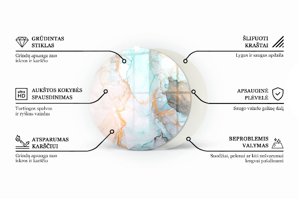 Kulaté sklo pod krbová kamna Geometrie se dřevem