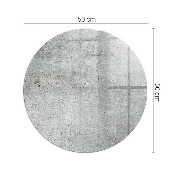 Kulaté sklo pod krbová kamna Textura surového betonu