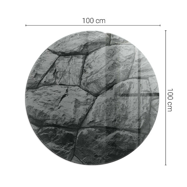 Kulatá podložka pod krbová kamna Vzor z přírodního kamene