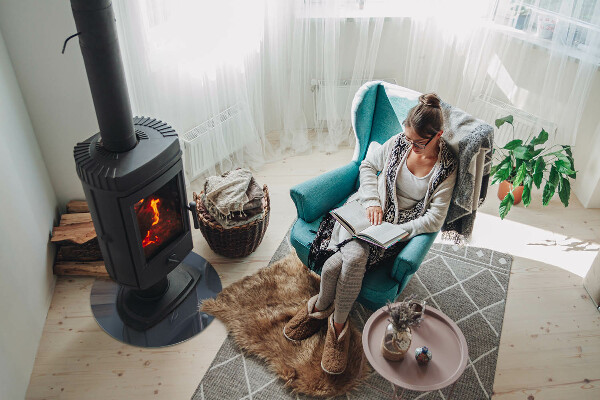 Kulatá podložka pod krbová kamna Barva: Tmavě modrá