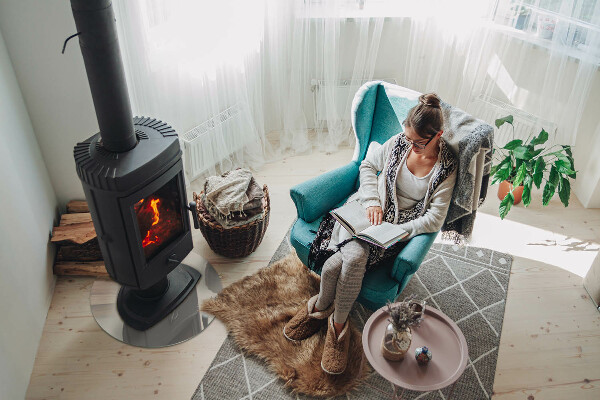 Kulatá podložka pod krbová kamna Světle krémová barva