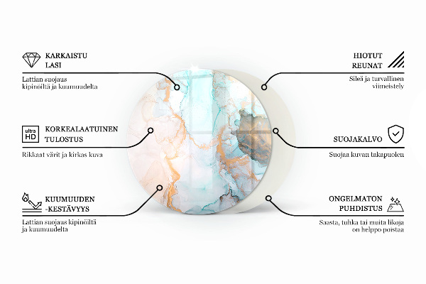 Kulaté sklo pod krbová kamna Barva Bílá