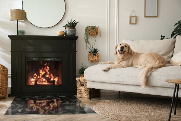 Obdélníkové sklo před krb Trojrozměrná geometrie