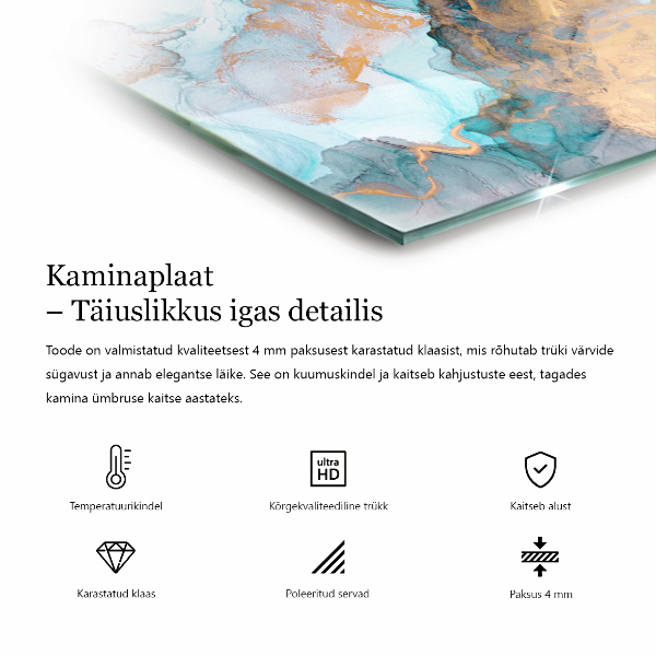 Obdélníkové sklo před krb Trojrozměrná geometrie