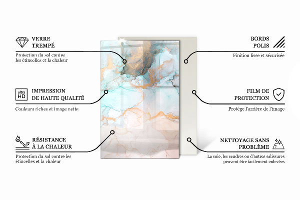 Obdélníkové sklo před krb Trojrozměrná geometrie