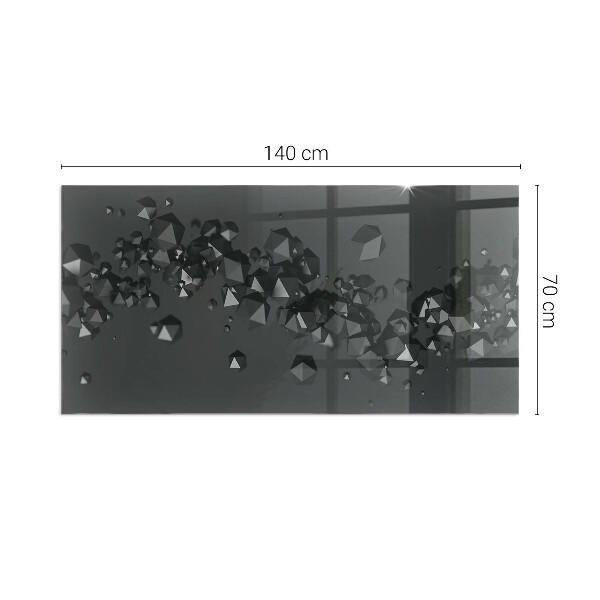 Obdélníkové tvrzené sklo pod krbová kamna Abstraktní oblak pevných látek