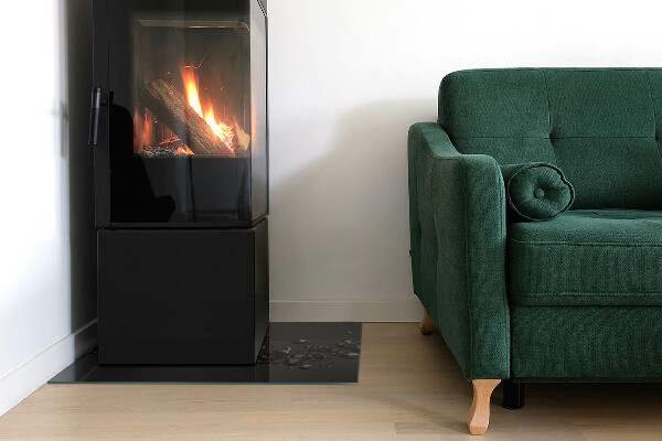 Obdélníkové tvrzené sklo pod krbová kamna Abstraktní oblak pevných látek