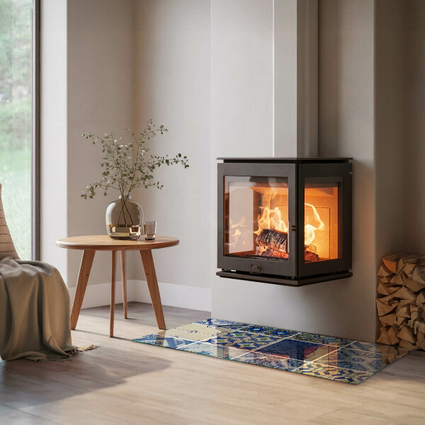 Obdélníkové sklo před krb Vzory keramických dlaždic