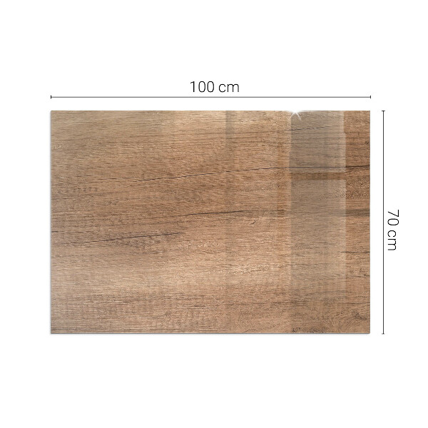 Obdélníkové sklo před krb Přírodní dřevěný vzor