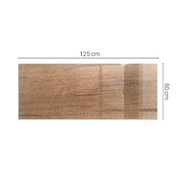 Obdélníkové sklo před krb Přírodní dřevěný vzor