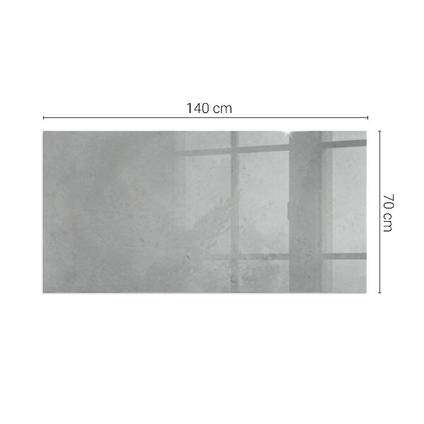 Obdélníkové tvrzené sklo pod krbová kamna Betonová textura s efektem