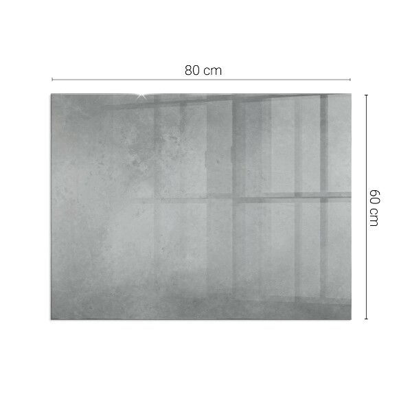 Obdélníkové tvrzené sklo pod krbová kamna Betonová textura s efektem