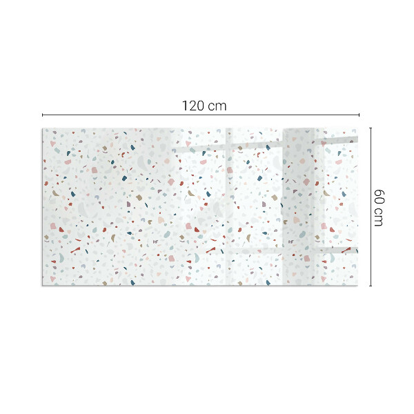 Obdélníkové sklo před krb Vzor s malými tvary