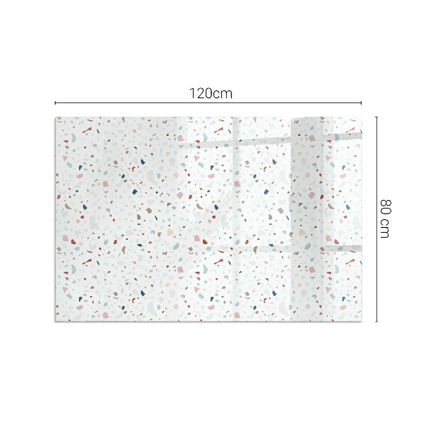 Obdélníkové sklo před krb Vzor s malými tvary