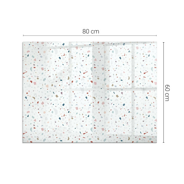 Obdélníkové sklo před krb Vzor s malými tvary