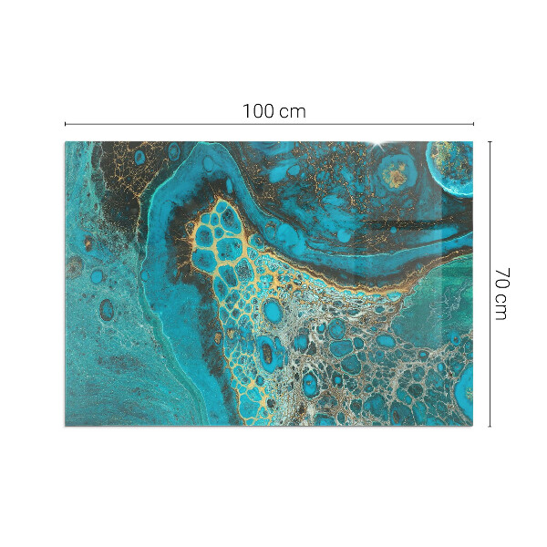 Obdélníkové sklo před krb Abstraktní organický vzor