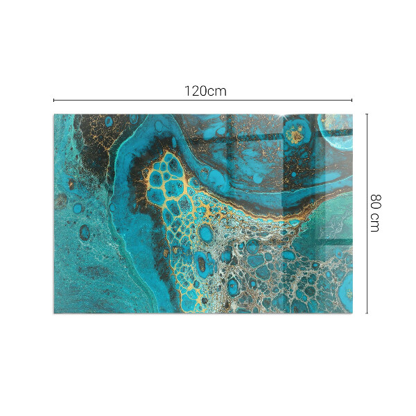 Obdélníkové sklo před krb Abstraktní organický vzor