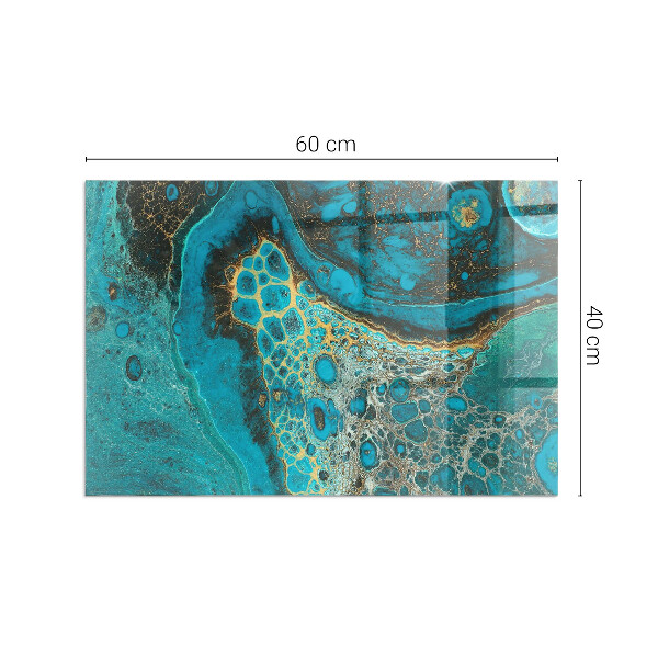 Obdélníkové sklo před krb Abstraktní organický vzor