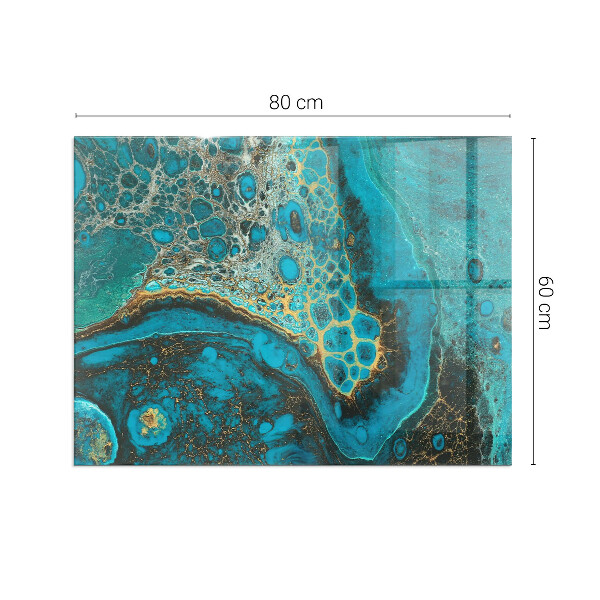 Obdélníkové sklo před krb Abstraktní organický vzor