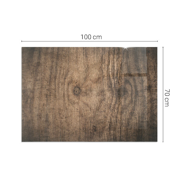 Obdélníkové sklo před krb Přírodní dřevěný vzor