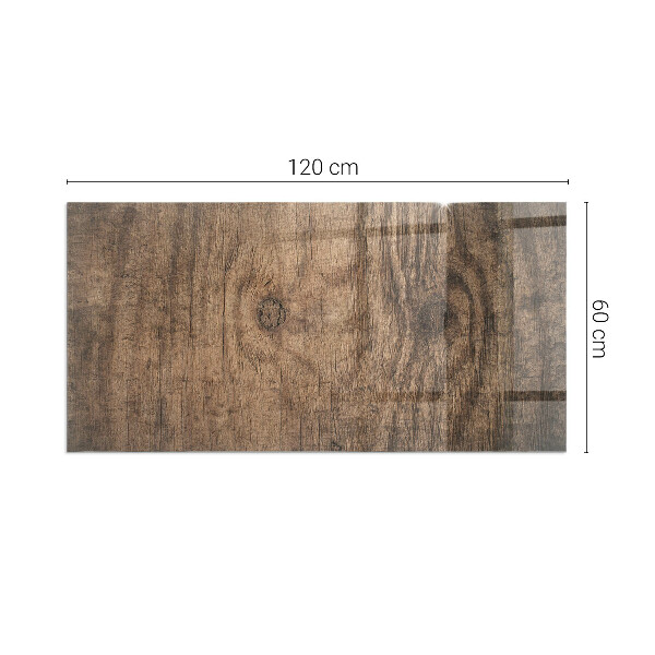 Obdélníkové sklo před krb Přírodní dřevěný vzor