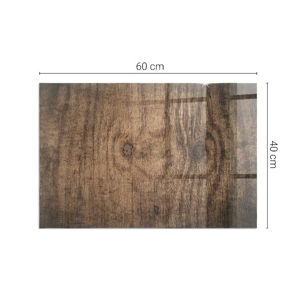 Obdélníkové sklo před krb Přírodní dřevěný vzor