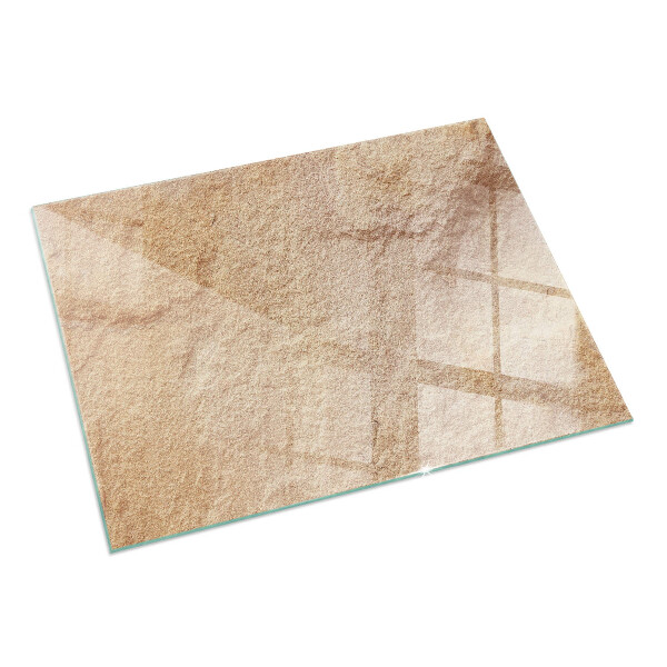 Obdélníkové tvrzené sklo pod krbová kamna Textura přírodního kamene