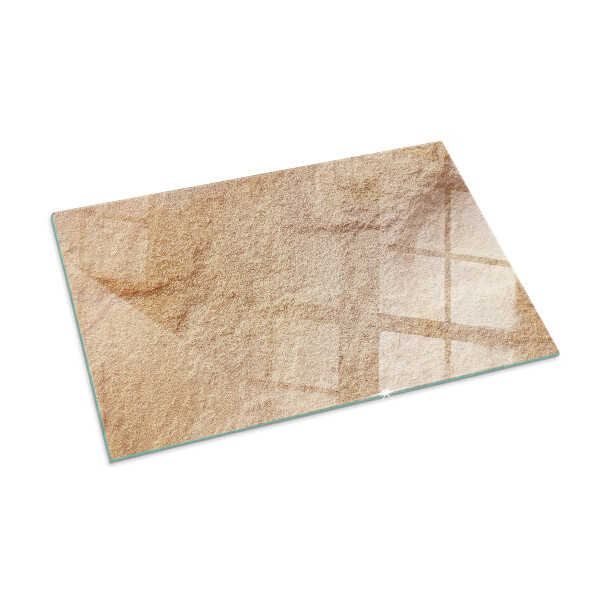 Obdélníkové tvrzené sklo pod krbová kamna Textura přírodního kamene