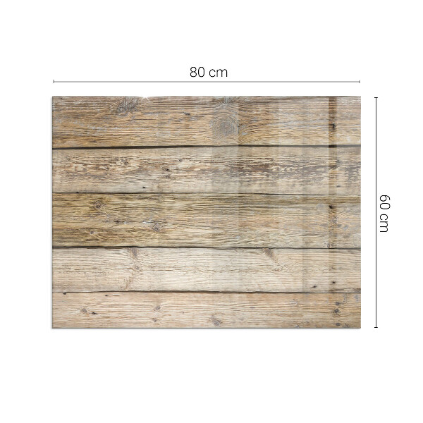 Obdélníkové sklo před krb Dřevěná deska v rozvržení