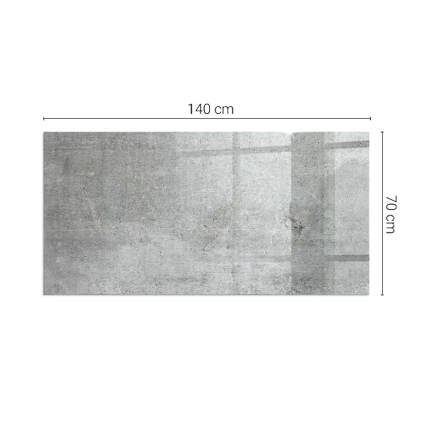 Obdélníkové sklo před krb Textura surového betonu