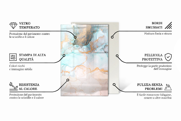 Obdélníkové sklo před krb Textura dřevěných desek