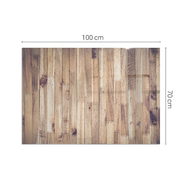 Obdélníkové tvrzené sklo pod krbová kamna Dřevěná deska v rozvržení